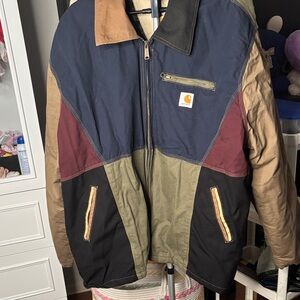 Carhartt Men's Patchwork Field Jacket - Blue, Green, Brown, Black